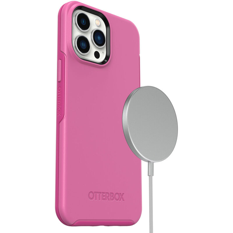OtterBox iPhone 13 Pro Max and iPhone 12 Pro Max Symmetry Series+ Case -  Strawberry Pink , Ultra-Sleek, Snaps to MagSafe, Raised Edges Protect  Camera