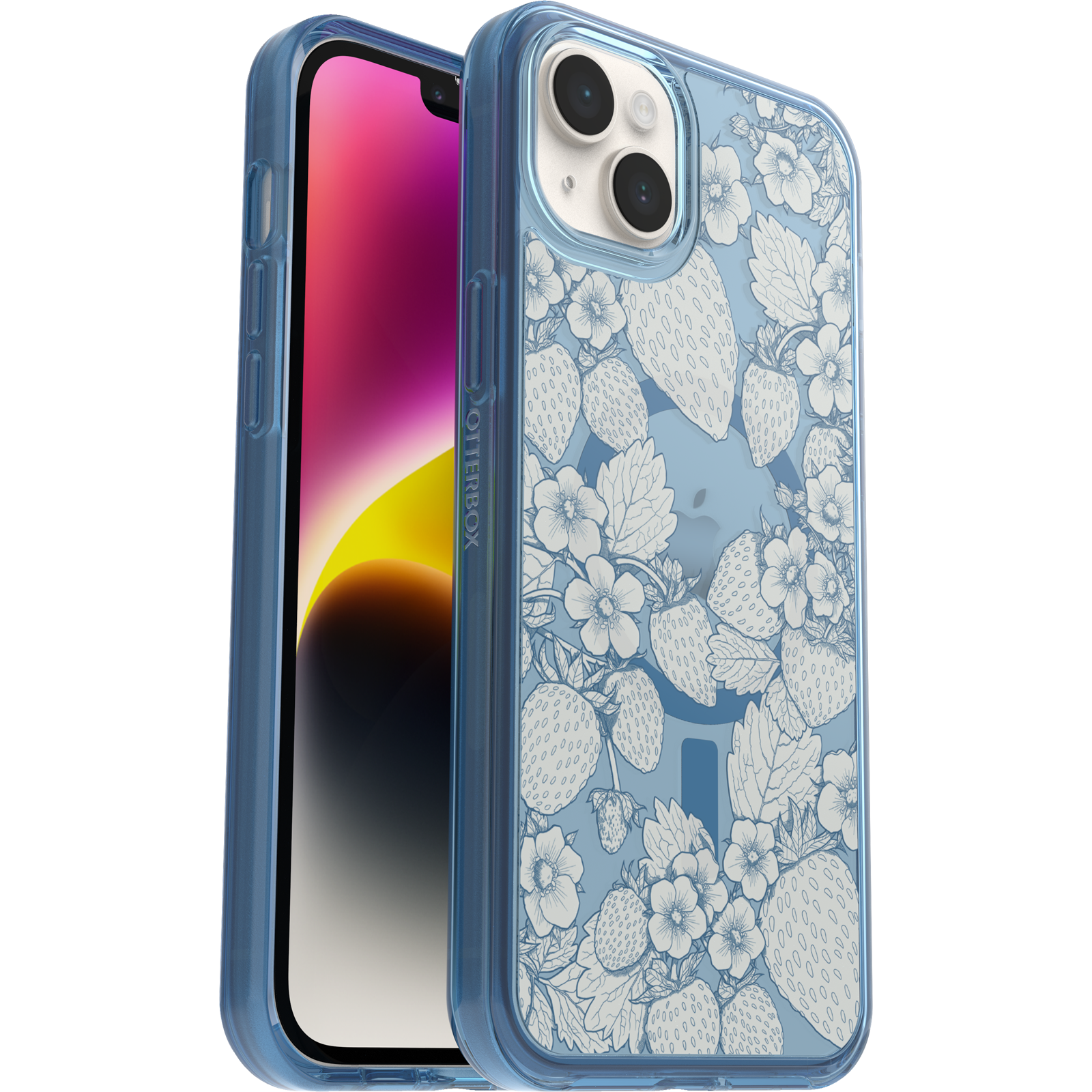 Iphone 14 Plus Symmetry Series Clear For Magsafe Case Vintage Strawberry