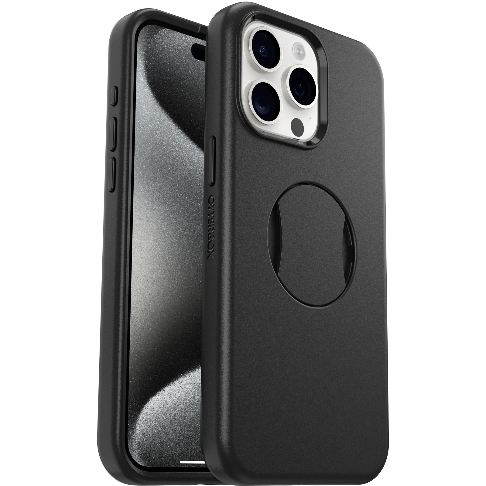 iPhone 15 Pro Max Case | OtterBox OtterGrip Symmetry Series for MagSafe Black