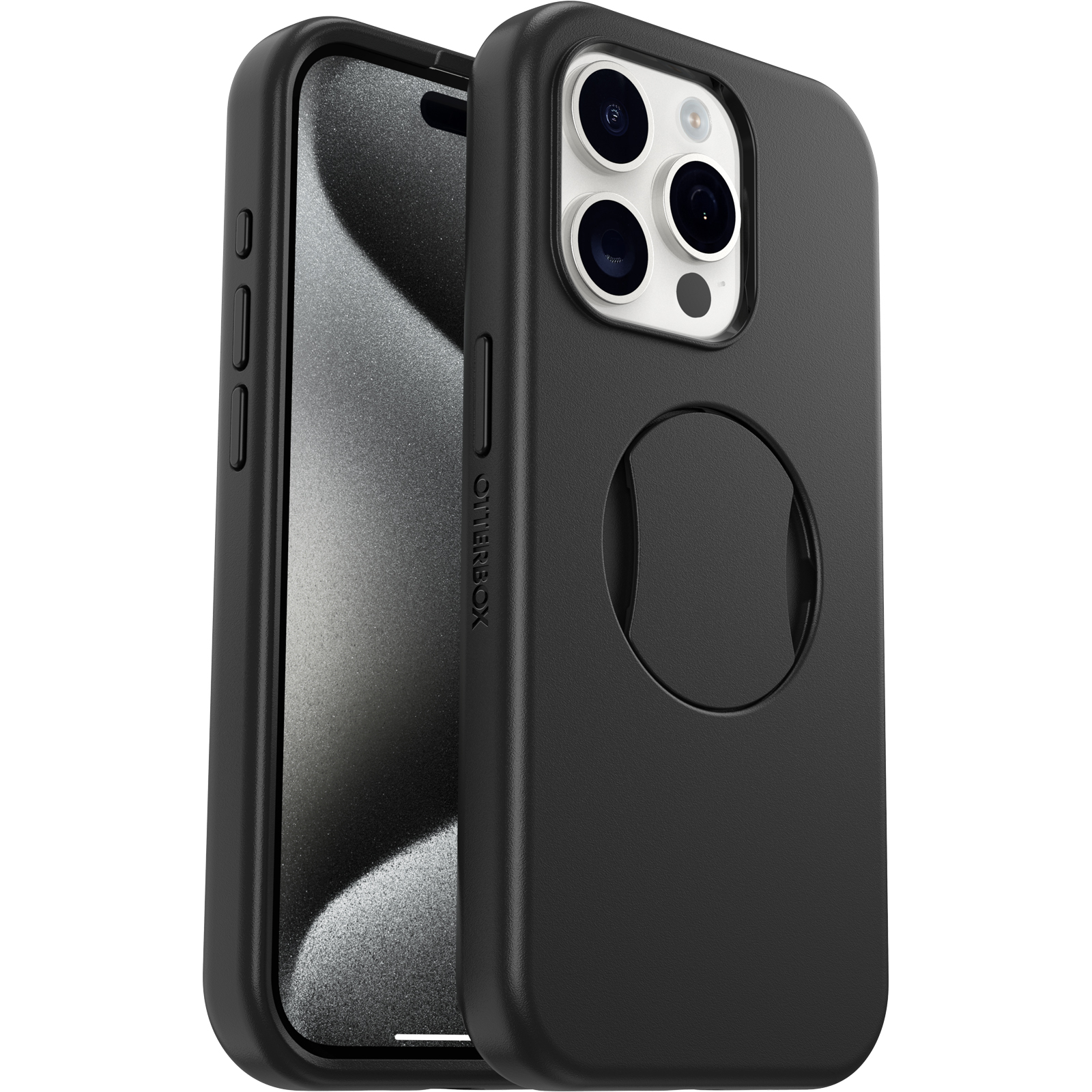 iPhone 15 Pro Case | OtterBox OtterGrip Symmetry Series for MagSafe Black